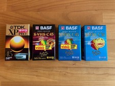 4 x S-VHS-C Kassetten BASF TDK 30 45 Minuten Super VHS neu in Folie