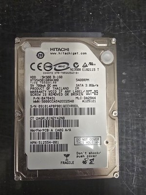 Hitachi 5K500.B-160 HTS545016B9A300 160Gb SATA Laptop Hard Disk Drive - Tested