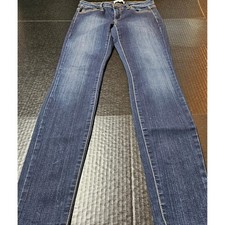 Cello Blue Straight Leg Denim Jeans 5-Pocket Design Womens Junior Size 5