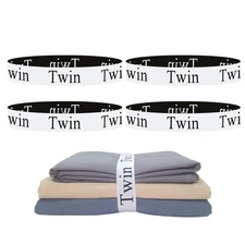 Yermivie 4 Pieces Bed Sheet Organizer Bands, Sheet Organizers and Storage Label