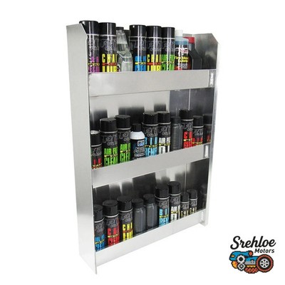 Srehloe Aerosol Can Holder Cabinet Shelf Holds 24 Storage 24''X5''X36'' Aluminum