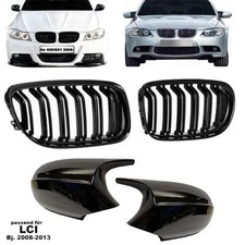 Calotte specchietti sportivi copertura nera adatte per BMW E90 E91 08-