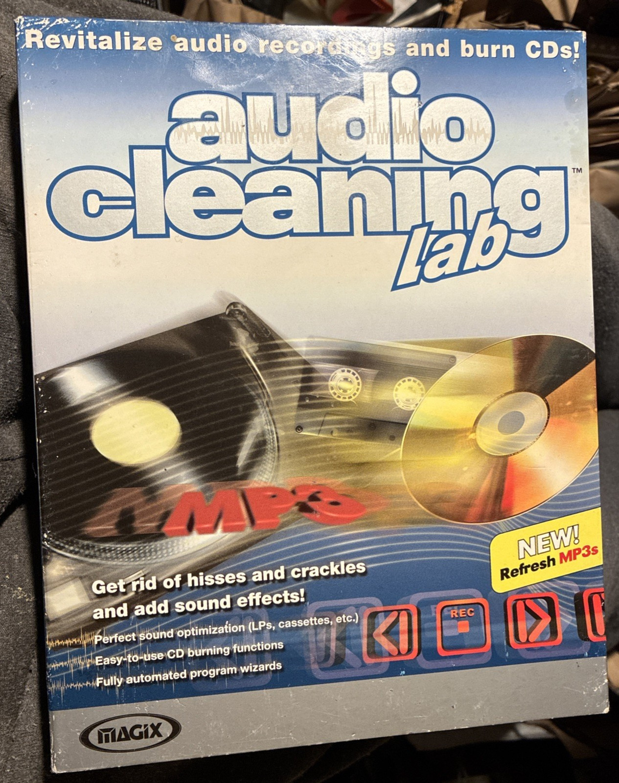 Magix Audio Cleaning Lab for Audio Recordings, MP3s, & CDs-Brand New-Rare - 2000