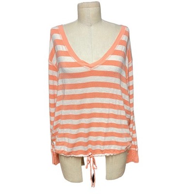 NWT Young Fabulous & Broke Tumbleweed Striped Sweater Mango Orange Size XS