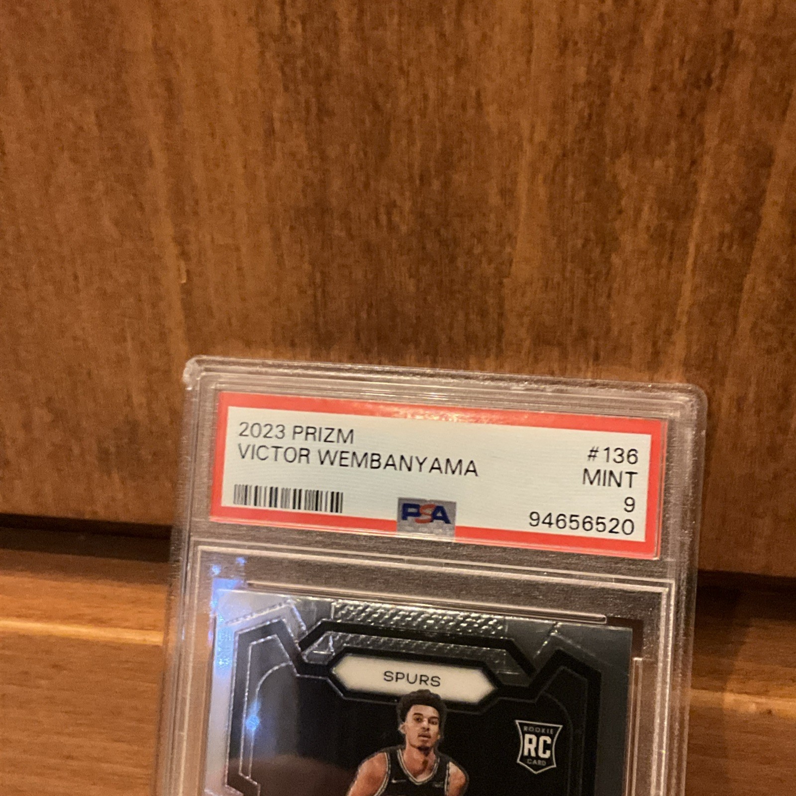 2023-24 Panini Prizm - Victor Wembanyama #136 (RC) PSA 9 view 4