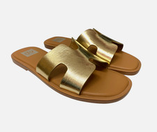DV Dolce Vita Women's H-Band Slide Hollie Gold Sz 6