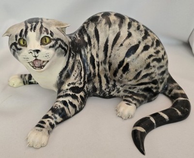 Ultra Rare Mike Hinton Winstanley Limited Edition Pottery Angry Cat 152/200