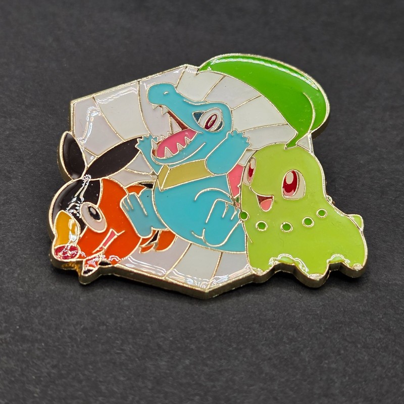 x500-  Pokémon Ascended Heroes Enameled Lapel Pin (Chikorita, Totodile, Tepig)