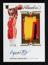 2020 Panini Flawless Vertical Gold 10/10 Onyeka Okongwu #VPA-ONY Patch Auto 1d59