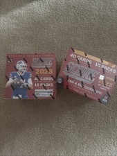 2 Boxes 2023 Score Football Hobby Box - 8 Autographs, 800 Cards, 20 Packs New