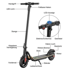 250W 10" Folding E-Scooter for Adults Teenager 22KM Long Range Urban Commuter