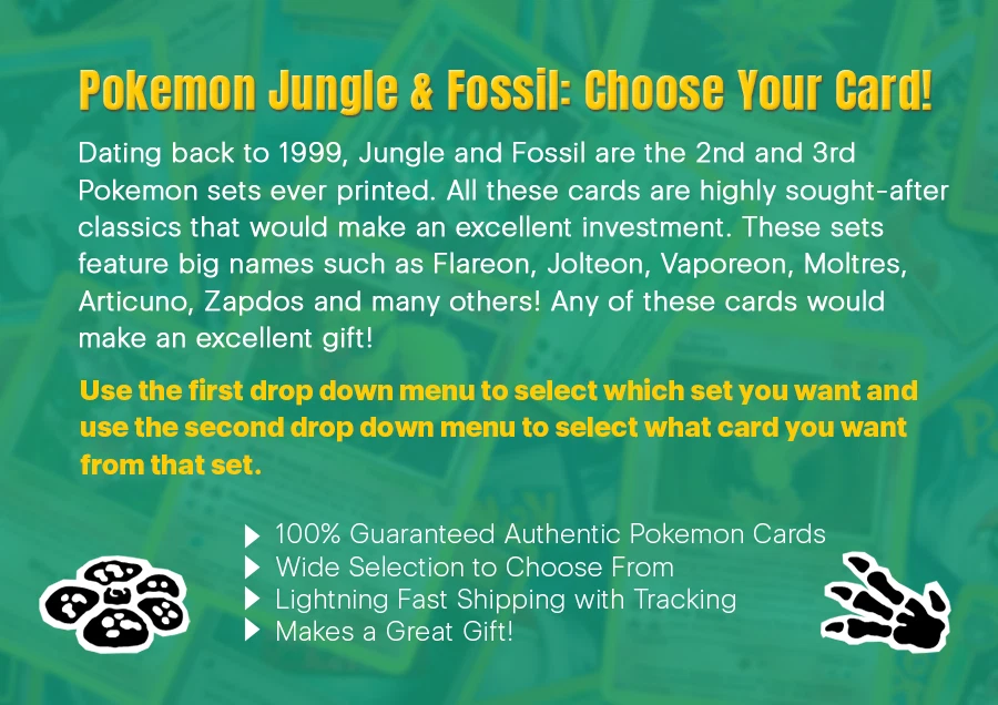 1999 Pokemon Jungle & Fossil: Choose Your Card! All Pokemon Available - Image 2 of 2