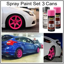 Pink Wheels Spray Paint Alloy Steel Aluminum +Primer Coating - Free Import Fees