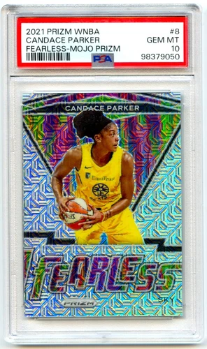 CANDACE PARKER 2021 PANINI PRIZM WNBA MOJO FEARLESS SP 20/25 PSA 10 GEM MINT