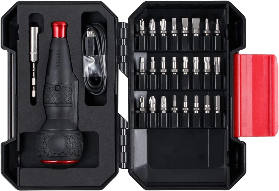 Vessel Ball Grip Cordless Electric Screwdriver Rechargeable 25 bits JAPAN 220USB - Image 2 of 4