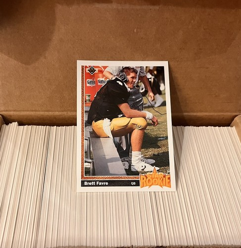 Set calcio Upper Deck 1991 1-500 tavolette Favre Rookie quasi nuove/MT - Foto 2 di 3