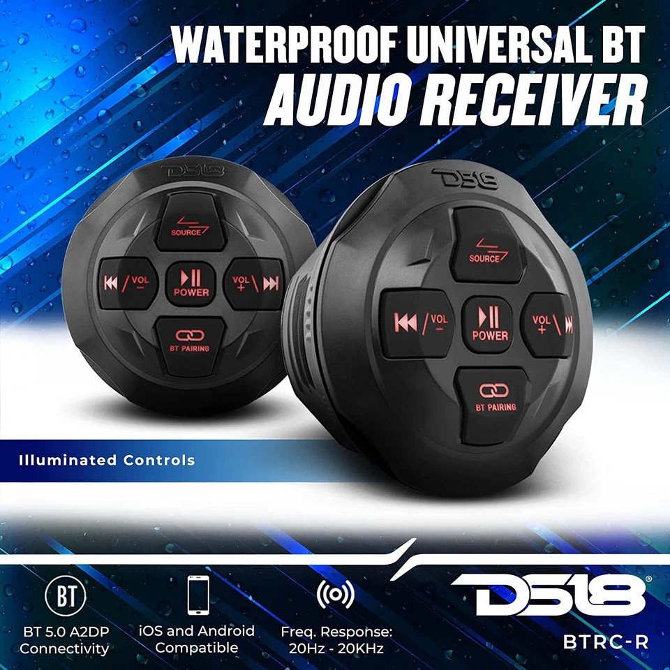 Altavoces Torre Wakeboard DS18 MP4TP.4A 4 HYDRO 4" 600W Con Amplificador Bluetooth Foto 4 de 4