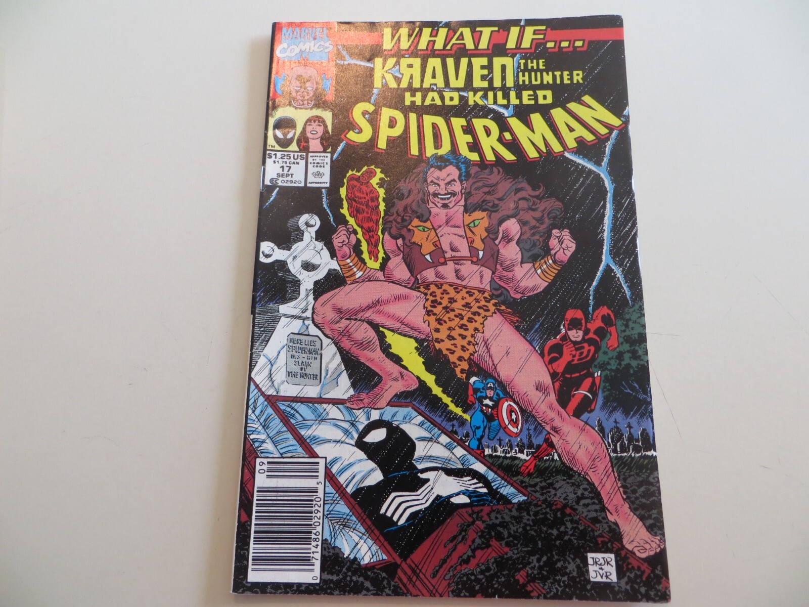 1990 MARVEL COMICS WHAT IF # 17, KRAVEN KILLED SPIDER-MAN