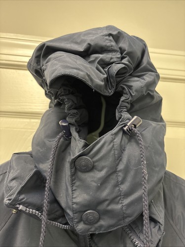 Vtg Eddie Bauer 90s Men’s Goose Down Ridgeline Puffer Jacket Blue Hooded Parka L - Picture 2 of 13