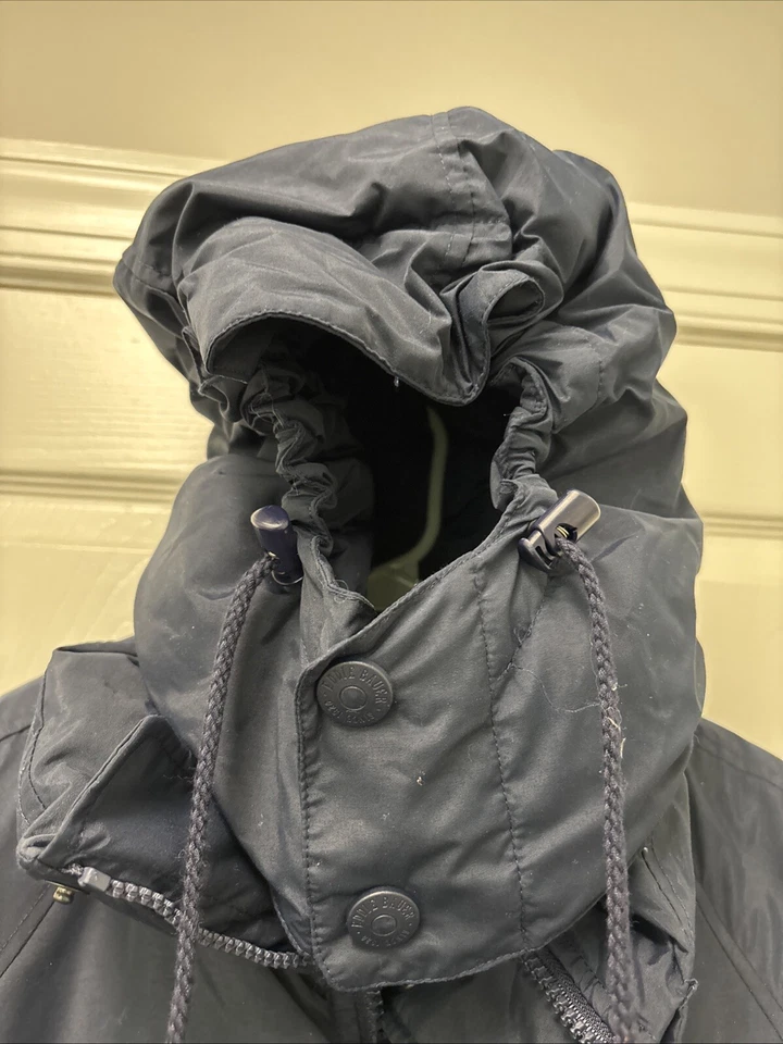 Vtg Eddie Bauer 90s Men’s Goose Down Ridgeline Puffer Jacket Blue Hooded Parka L - Image 2 of 4