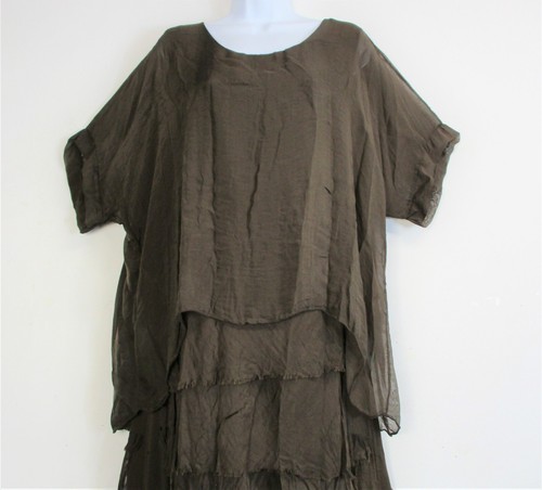 Ladies 30% Silk 70% Viscose All in One Summer Dress & Top One Size:Regular - Picture 40 of 86