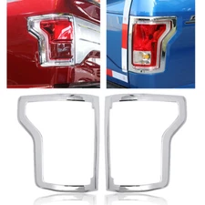 Exterior Taillight Cover Trim Bezels Lamp Frame For Ford F-150 2015-2020 Chrome