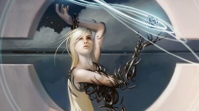 Anime artwork fantasy art magic the gathering trading Custom Gaming Mat Desk