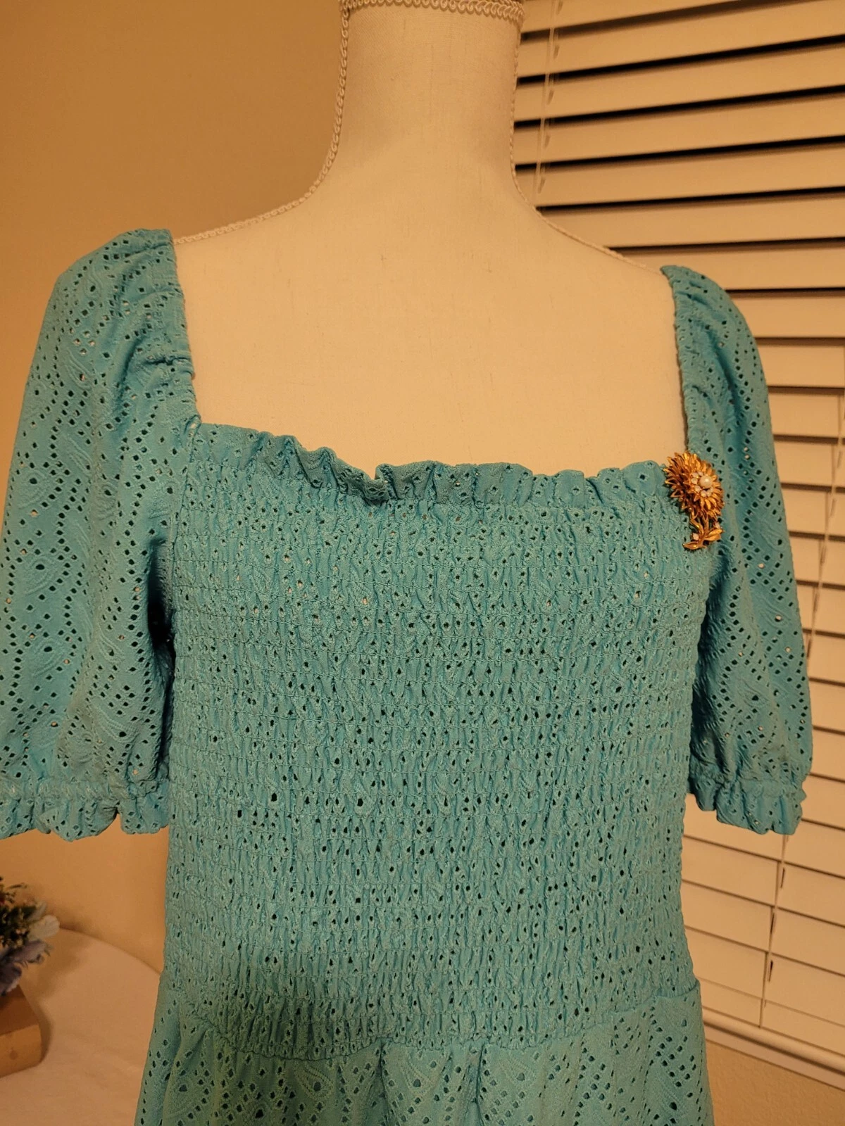 Abito estivo Michael Kors blu turchese color occhiello taglia XL