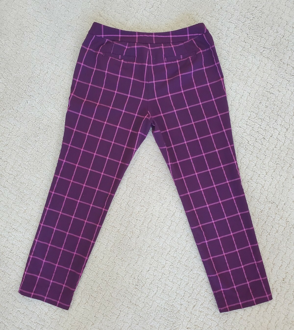 Purple Checked Pixie Style Pants - image 2