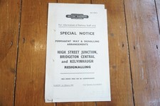 1960 Bridgeton Scottish Region Signal Box Railway Signalling Diagram Notice Map