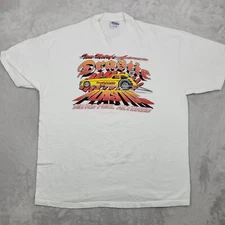 Vintage Stock Car Racing Shirt Men XL Hot Rod Speedway Nitro Tom Motry Drastic*