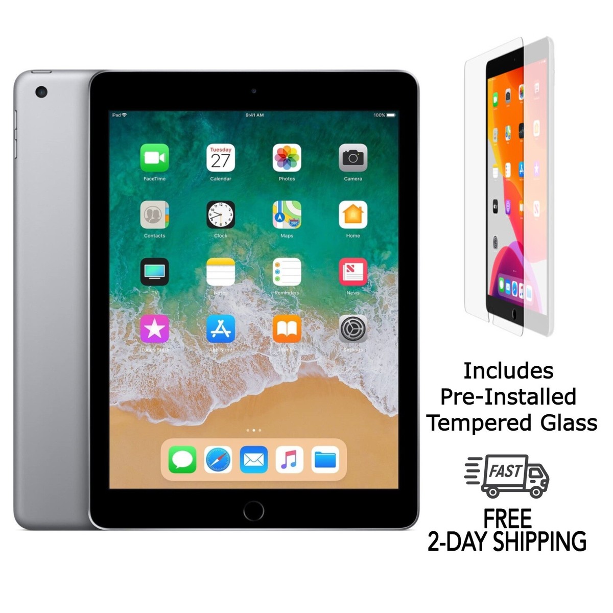Apple iPad 6th Gen WiFi/Cellular 128GB Space Gray w