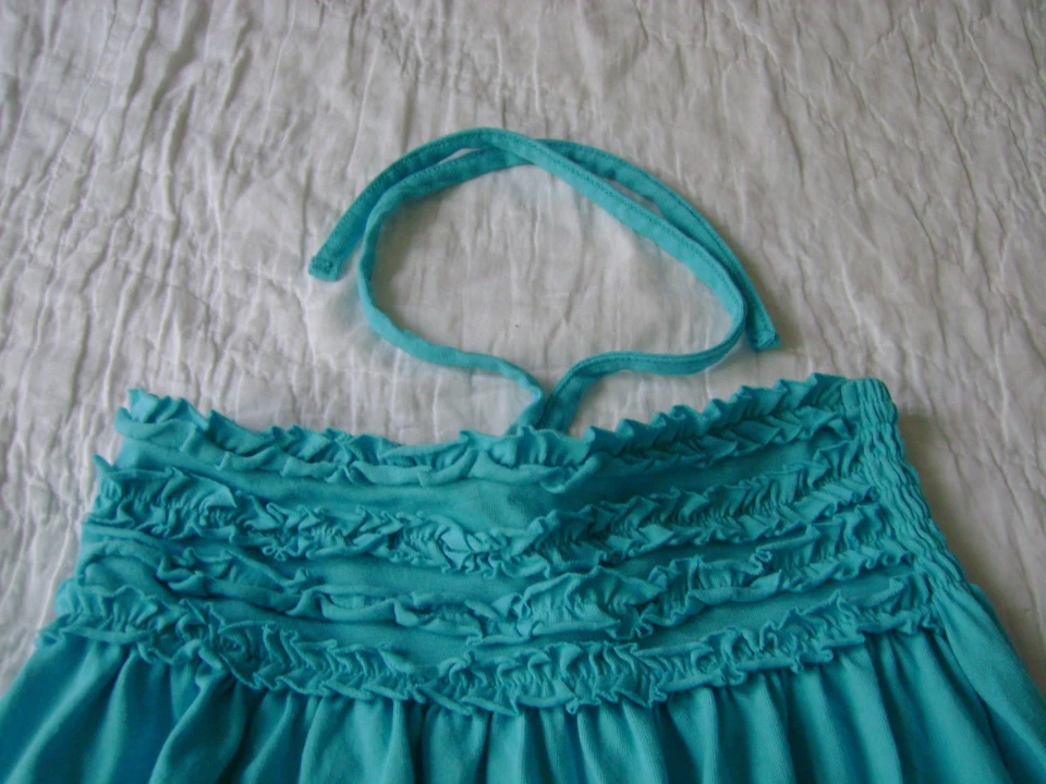 J Caqui Niñas Traje de Baño Cubierta Azul Talla 10 12 Mediano Verano Playa Piscina Natación Foto 4 de 4