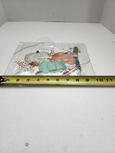 New! Glass Cutting Board & Spreader SetThanksgiving Fall Pumpkins Autumn Snack - Picture 6 of 6