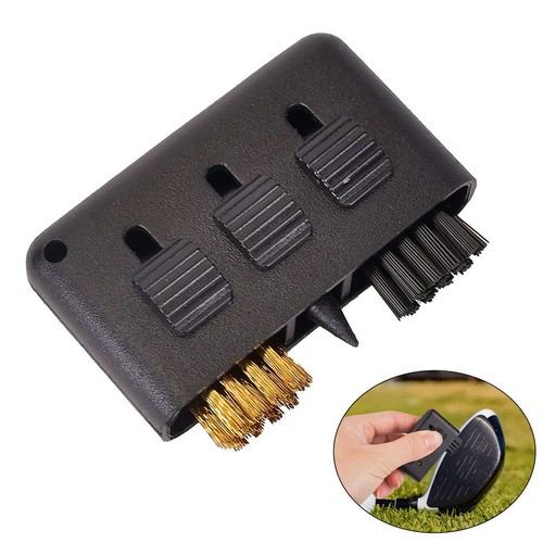 2Pcs 3 in 1 Golf Club Cleaning Brush Club Groove Cleaner Tool Brush Cleaner USA - Picture 2 of 12