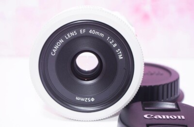 CANON LENS EF 40mm 1:2.8 STM 白 Canon EF 40mm f/2.8 STM Pancake Lens (White) : Amazon.ca