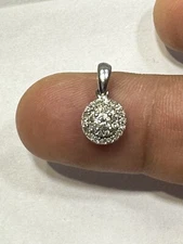 ZEI zales 10K White Gold .35ctw Natural Round Diamond Pendant in 10K White Gold