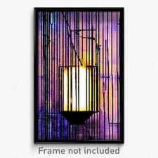 Pixel Art Poster - Complex Wire Frame Stockholm (8 Bit Video Game Print)