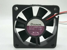 1 PCS SUNON Fan KD1206PHB2 DC 12V 1.9W 6015 6CM 2 PIN