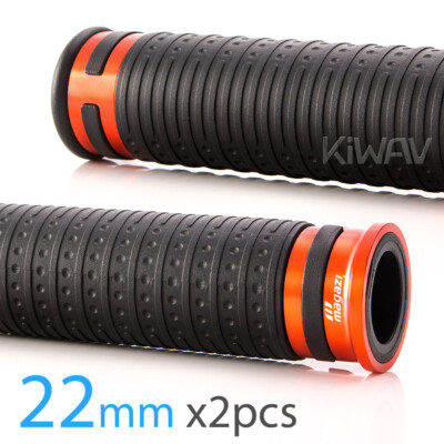 Cyber style grip black TPR +orange aluminum trim 7/8