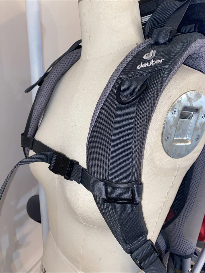 Deuter Kid Comfort 1 Child Carrier Framed Hiking Backpack Red & Gray - Image 4 of 4