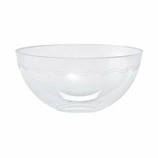 Nicole Fantini Disposable Elegant 100 Oz Round Clear Plastic Party Salad Bowls