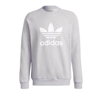adidas adicolor Classics Trefoil Crew - Herren Pullover Baumwolle Grau H06650 - Bild 1 von 4