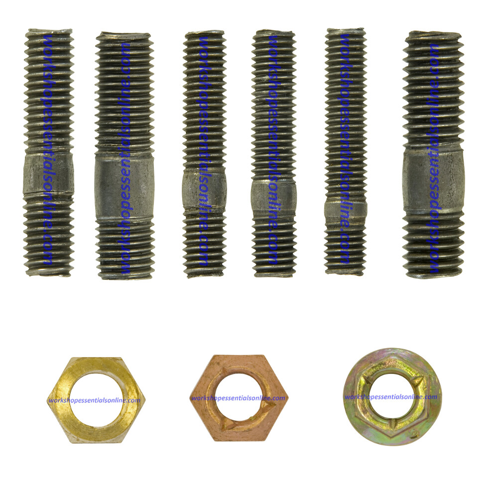 4PCS Premium Exhaust Manifold Fastener Kit M10x1.5mm High-Temp Bolts, Locking Nuts & Anti-Vibration Springs For Exhaust Gaskets