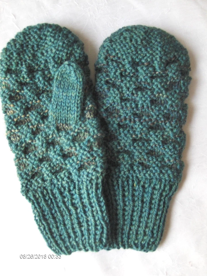 Guantes Newfoundland Newfie 100 % lana para mujer talla M hechos a mano verdes Foto 4 de 4