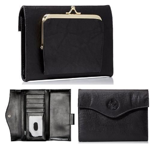 Women's small Leather Wallet Coin Purse Organizer Checkbook Clutch