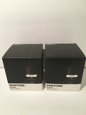 2 Pack Black PANTONE Deneb Drop Cap Pendant Hanging Light Fixture