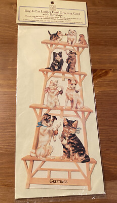Henry Ford Museum Dog & Cat Ladder Easel Greeting Card With Envelope Brand New