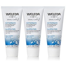 Natural Salt Toothpaste Pack of 3 Fluoride Free with Peppermint Freshness