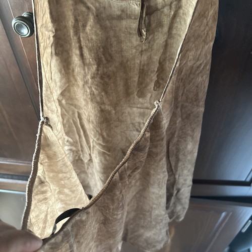 Party Khaki Halter Low Bank Fringe Tank Top S - Picture 6 of 7